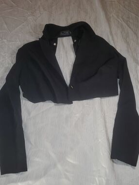 BLITHE Black Cropped Long-Sleeve Bolero Jacket